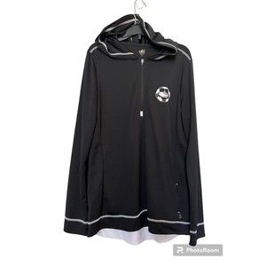 Alo CoolFit Black‎ 1/4 zip athletic top size XL